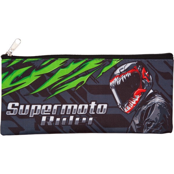 Пенал - косметичка "Attomex. Super Moto" 21x9x1 см, плоский, текстильный, на молнии 7024327