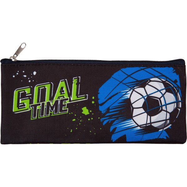 Пенал - косметичка "Attomex. Goal Time" 21x9x1 см, плоский, текстильный, на молнии 7024328