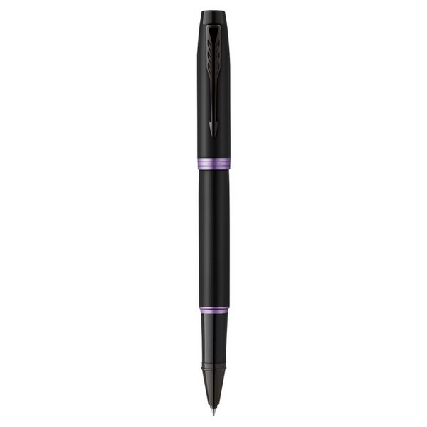 Ручка роллер Parker Im Professionals Amethyst Purple, черно-фиолетовая черные чернила, в подарочной коробке 2172950