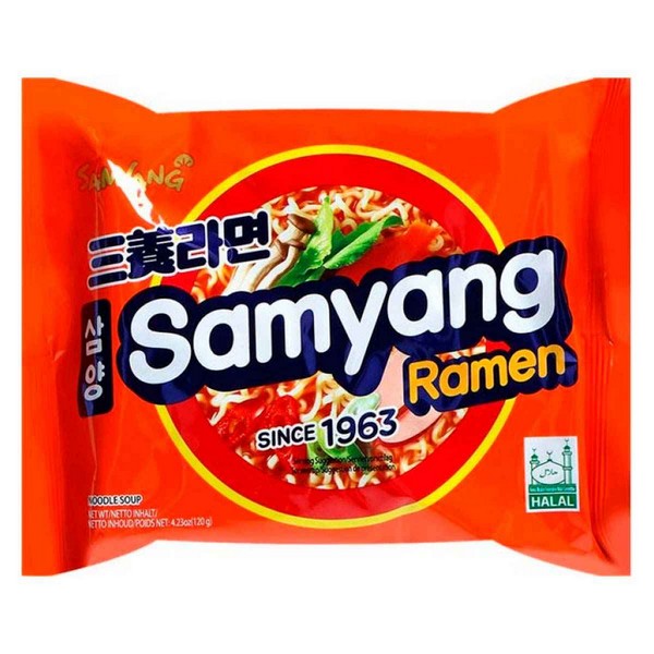 Лапша Samyang острая со вкусом говядины оранж 120 гр (20) 01372