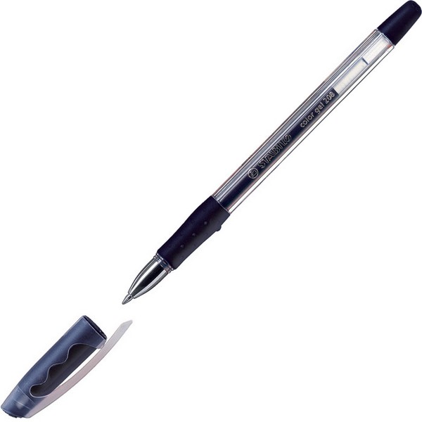 Ручка гел. Stabilo colorgel красная 0,5 мм прозрачный корпус 208/Е-40