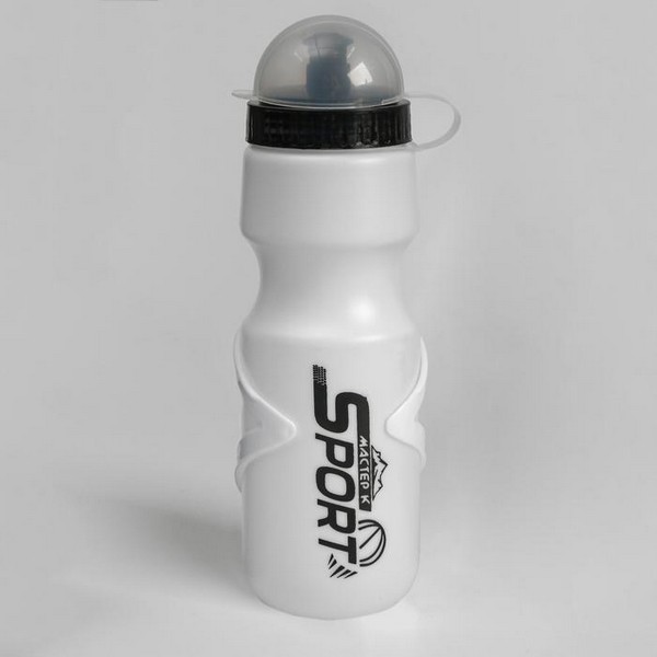 Бутылка для воды велосипедная "Мастер К.", 750 мл, с креплением, белая 6244012 6244012    