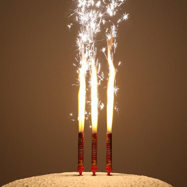 Набор тортовых свечей "Праздничные фонтаны.С Новым Годом!", 12,5 см, 3 шт 4717222 4717222    