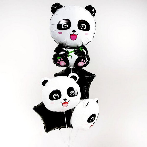 Букет из шаров "Веселые панды", фольга, набор 5 шт.   5205385 5205385    