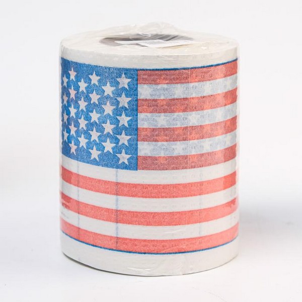 Сувенирная туалетная бумага "Американский флаг", 9,5х10х9,5 см 287923 287923