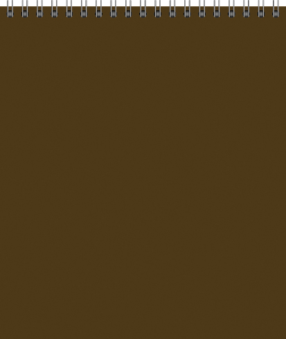 Блокнот на гребне фА6 40л. кл. "Корпоратив коричневый"  водный лак, (10/80), ПЗБФ  40BG6M5KOK