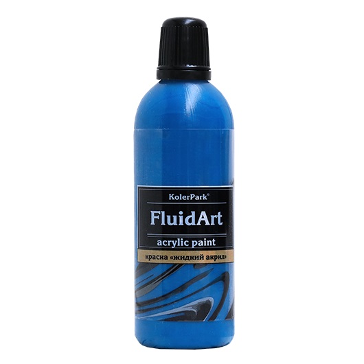 Краска декоративная Fluid Art (жидкий акрил) "KolerPark" 80 мл, синий (Без характеристики ЛКМ_ГП) KР.304-0,08