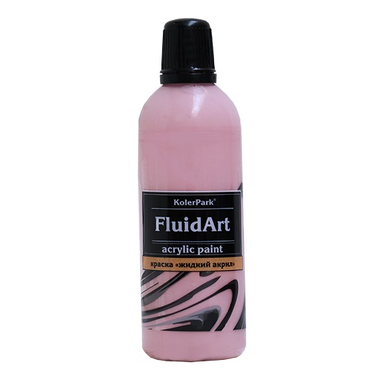 Краска декоративная Fluid Art (жидкий акрил) "KolerPark" 80 мл, розовый (Без характеристики ЛКМ_ГП) KР.312-0,08