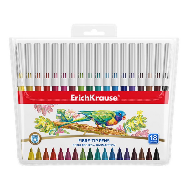 Фломастеры 18цв., "Washable" ErichKrause 53365