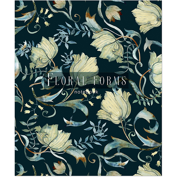 Тетрадь 48л. кл., "Floral forms" обл. мелов.картон 3311