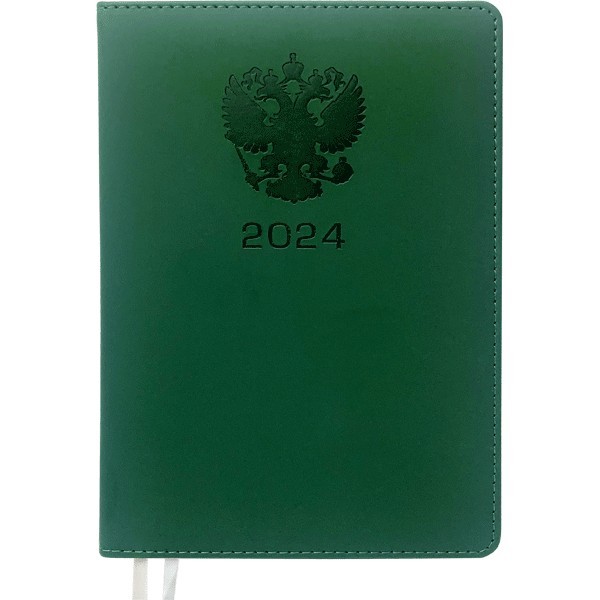 Ежедневник датированный 2024 фА5 320стр., "deVENTE. Emblem" зеленый, в термоусадочной пленке 2232424