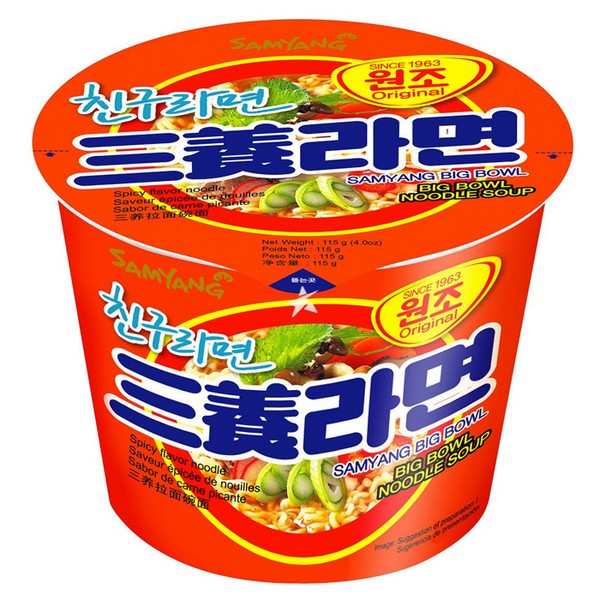 Лапша Samyang "САМЯНГ БИГ БОУЛ" острая со вкусом говядины 115 гр (16) 03488