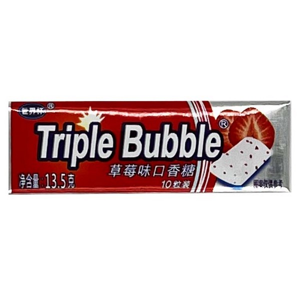 Жевательная резинка Triple Bubble КЛУБНИКА 13,5гр (30) 05269