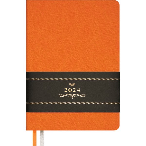 Ежедневник датированный 2024 фА5 352стр., "deVENTE. Nobile" оранжевый, в термоусадочной пленке 2332449