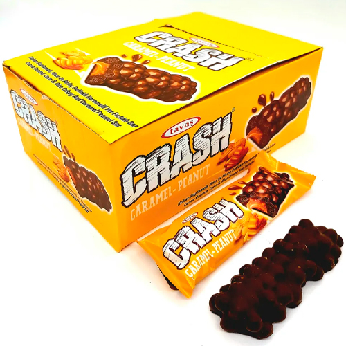 Батончик Crash Bar с карамелью и арахисом 40гр