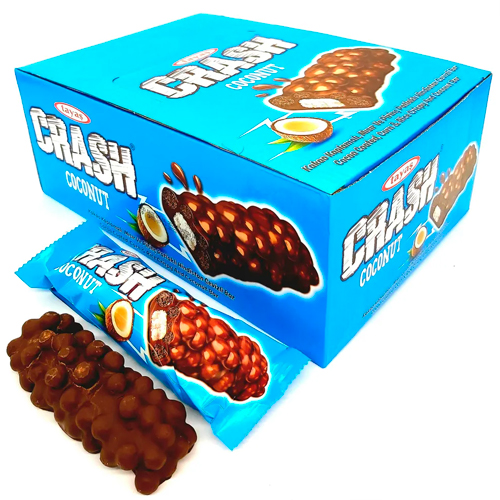 Батончик Crash Bar с кокосом и хрустящим рисом 40гр