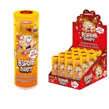 ВЗРЫВ ПАКЕТ взрывная карамель и карамель на палочке с тату 7гр Китай