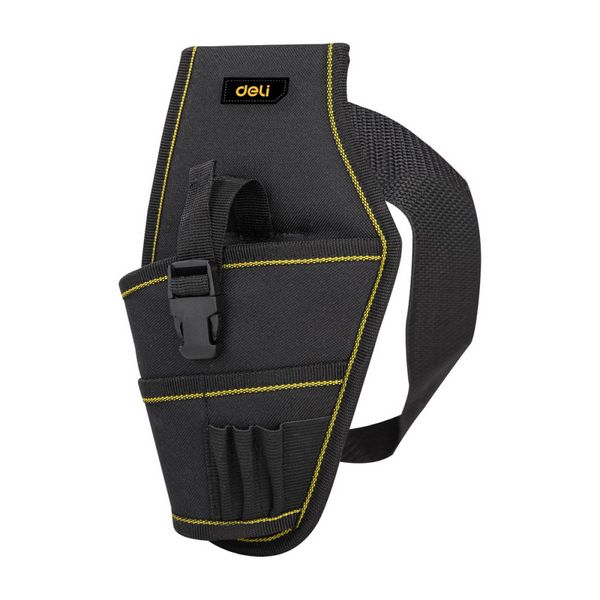 Поясная сумка-кобура монтажника Deli 260 x 150 мм, 4 кармана, ткань Оксфорд 600D DL430004