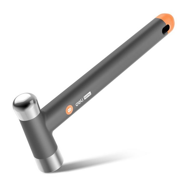 Молоток "Home Series Gray" Deli вес бойка 250гр, эксклюзивный дизайн, рукоятка из высококачественного софттач пластика HT7008C