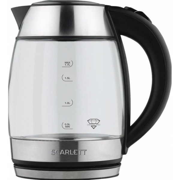 Чайник электрический SCARLETT SC-EK27G94, стекло, 2200Вт, 1.7л, сталь 1494118