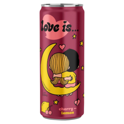 Love is Газированный напиток Вишня-Лимон (Бордовый) 330мл (12)