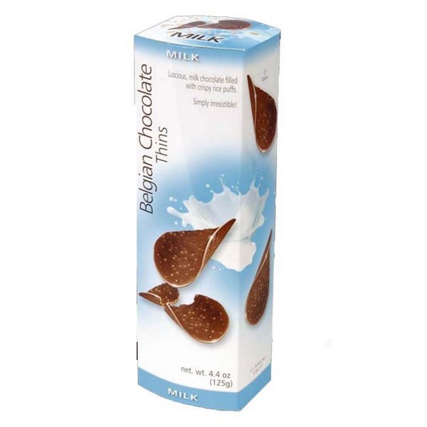 Шоколадные чипсы Belgian Chocolate Thins Milk 80g 