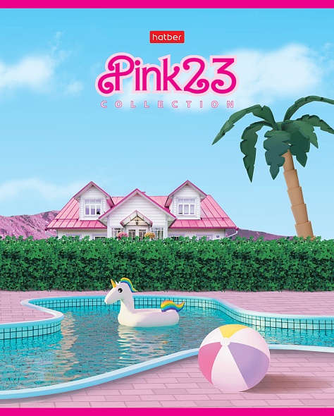 Тетрадь 48л. кл., обл. мелов, "Pink 23", Хатбер (5/100) 48Т5В1