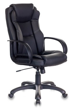 Кресло руководителя Бюрократ CH-839 черный Leather Black эко.кожа крестов. пластик 1088448