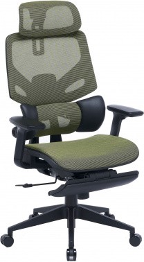 Кресло Cactus CS-CHR-MC01-LGN салатовый сет./эко.кожа с подголов. крестов. пластик подст.для ног 1915234