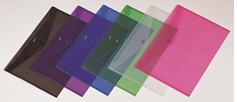 Папка-конверт пластиковая 0.18мм, на кнопке фА3, фиолетовая, Comix А1852