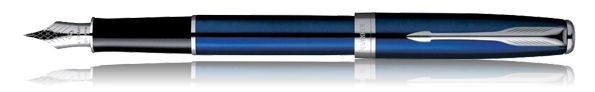 Ручка перьевая PARKER "Sonnet Laque Ocean Blue ST" цвет корпуса лак голубая лазурь с посеребренной отделкой в подарочной коробке S0704050
