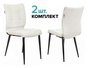 Стул для кухни Бюрократ KF-4_2 комплект 2шт молочный Velvet 20 металл черный на ножках (KF-4/VELV20_2) 1774246
