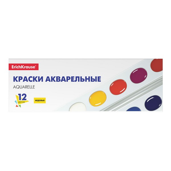 Краски акв. 12цв., ErichKrause  медовые 50586