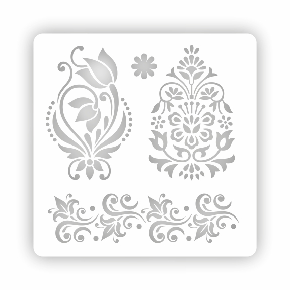 Трафарет пластиковый 15х15см, Трафарет Дизайн Мх-28