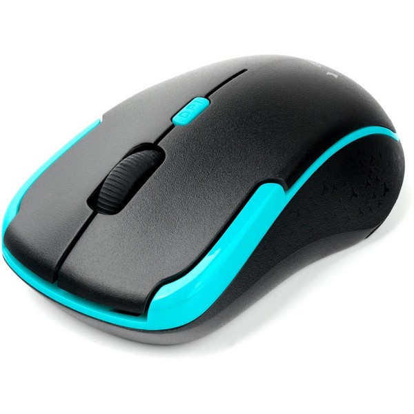 Мышь компьютерная Gembird MUSW-410, WLS, 3кн + колесо,1600DPI черно-бирюзов 1814741