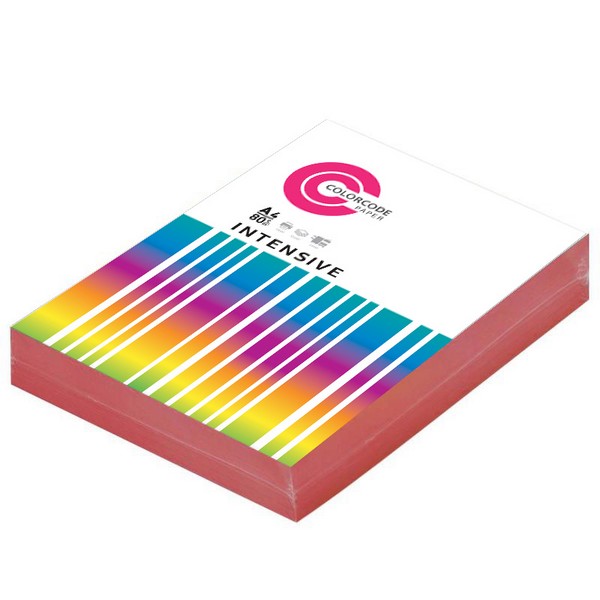 Бумага д/ксер. цветная Color Code красный интенсив, фА4, 80г/м2, 500л., БланкИздат 569676