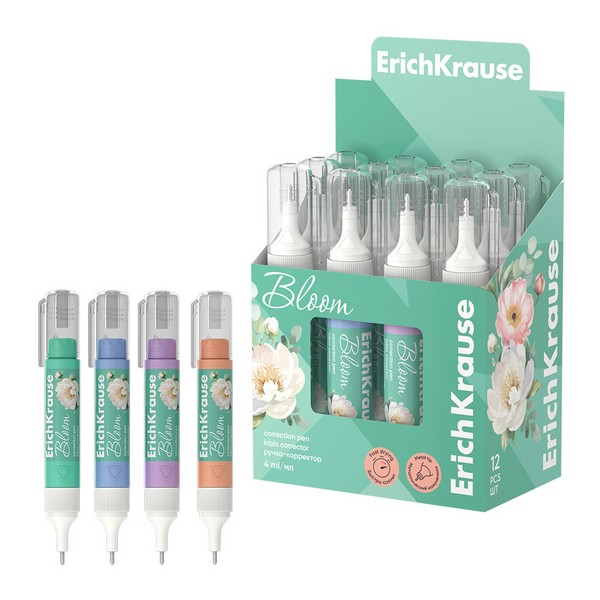 Ручка-корректор 4мл. ErichKrause Pastel Bloom (12/576) 61928