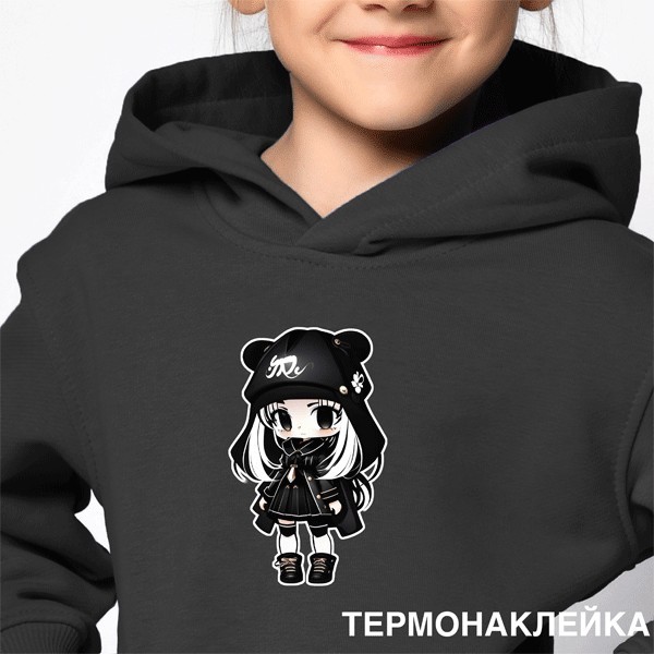 Термонаклейка для декорирования текстильных изделий "deVENTE. Anime Girl" 13,3x20 см, в пластиковом пакете с подвесом 8002427