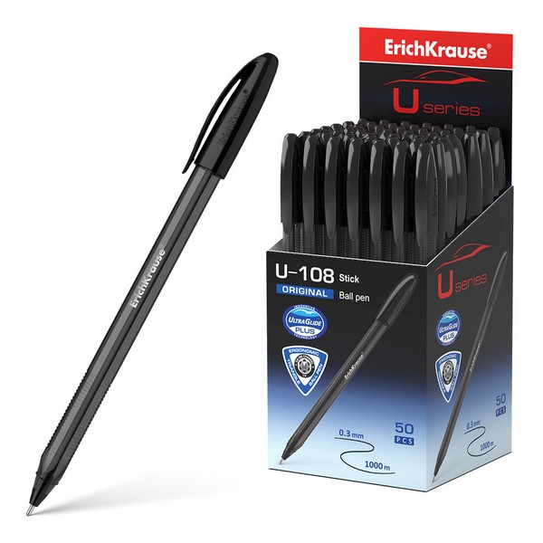 Ручка шар. ErichKrause® U-108 Stick Original 1.0, Ultra Glide Technology, цвет чернил черный 47596