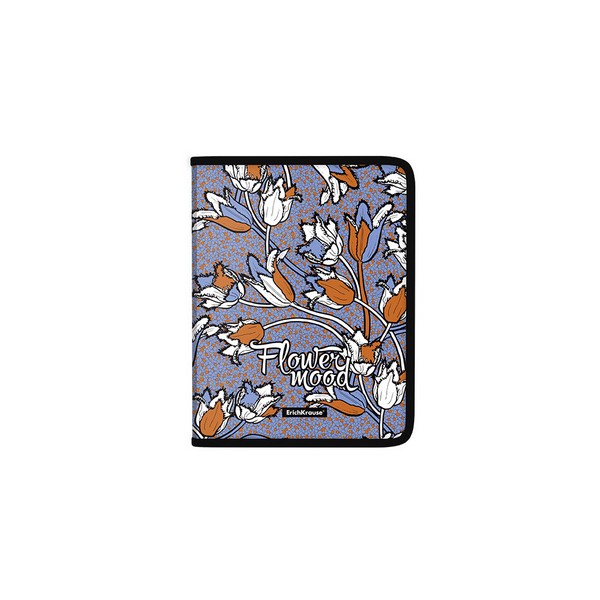 Папка для тетрадей на молнии пластиковая ErichKrause® Tulips, A5+ (в пакете по 4 шт.) 54091