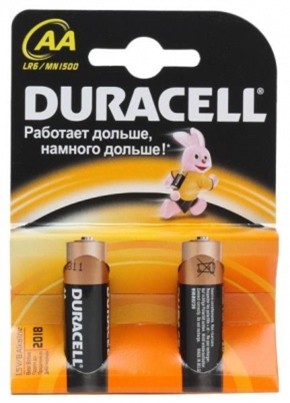 Батарейка DURACELL Basic (алкалиновые, пальчиковые) LR6-2BL (24/96)