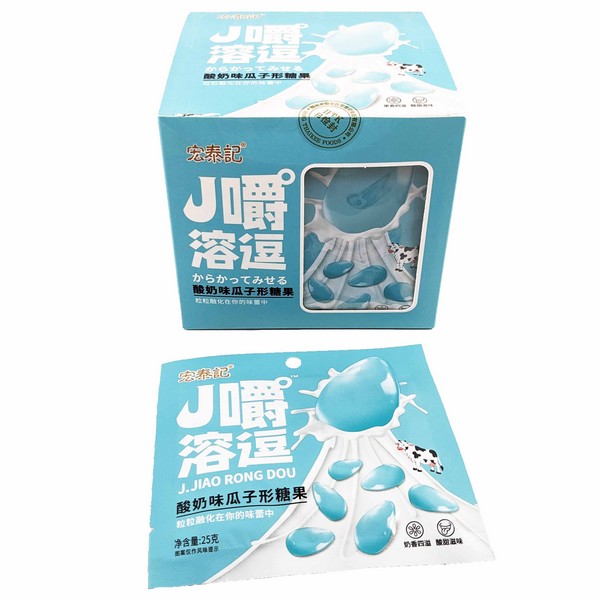 Жевательные конфеты J.JIAO RONG DOU со вкусом сливок 25гр (20шт в блоке) 11191