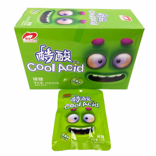 Кислые леденцы COOL ACID со вкусом яблока 22гр (20шт в блоке)   10624