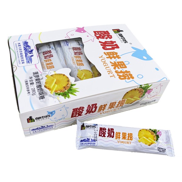 Жевательные конфеты Dushike YOGURT со вкусом ананаса (30шт в блоке) 