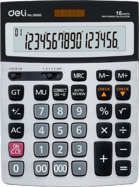 Калькулятор Deli 16-разр. бухгалтерский серый E39265