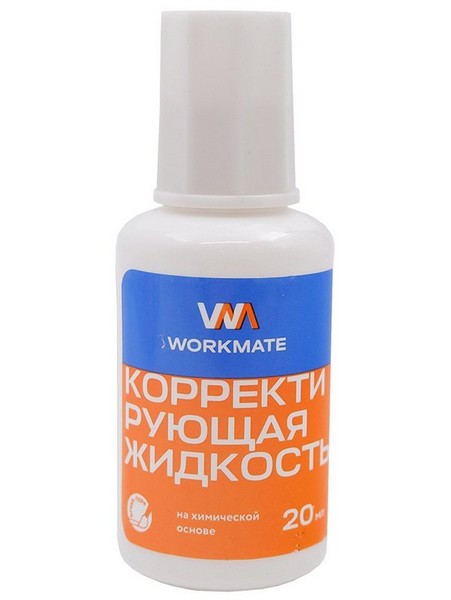 Корректирующая жидкость Workmate 20 мл на химической основе, с кистью 15-2190
