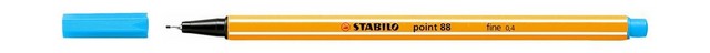Ручка капил. Stabilo point-88 голубая  0,4мм - популярная ручка для офиса (10) 88/13 