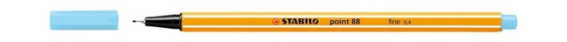 Ручка капил. Stabilo point-88 светло-голубая 0,4мм - популярная ручка для офиса (10) 88/57