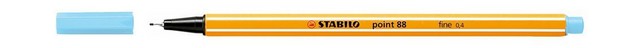 Ручка капиллярная Stabilo point-88 светло-голубая 0,4мм - популярная ручка для офиса (10) 88/57