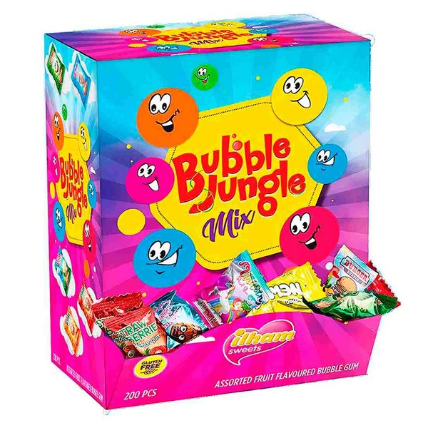 Жевательная резинка ILHAM SWEETS BUBBLE JUNGLE 3,5гр (200) / ЛТ / 2026-07-20